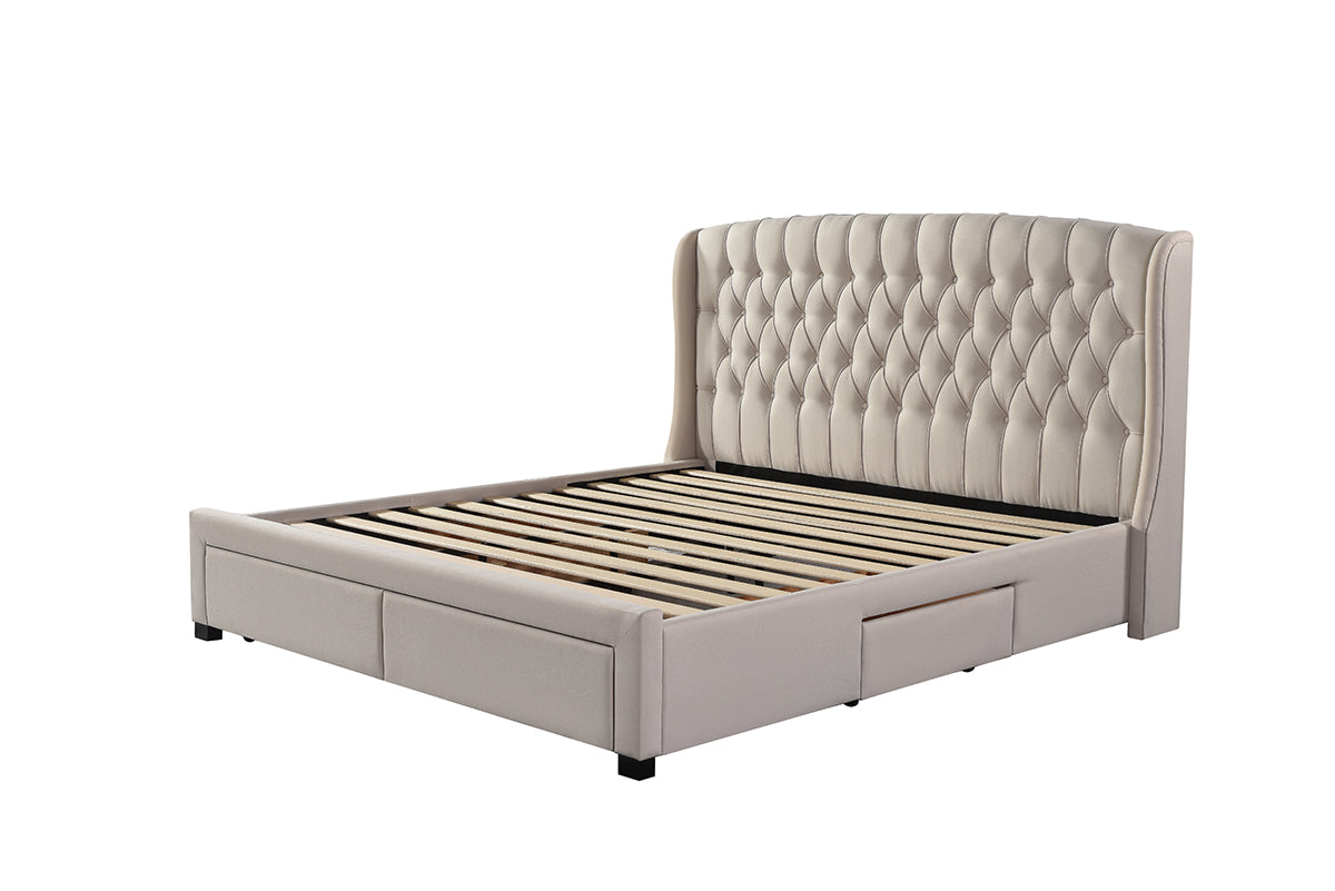 Light Luxury Tufted Storage Bed