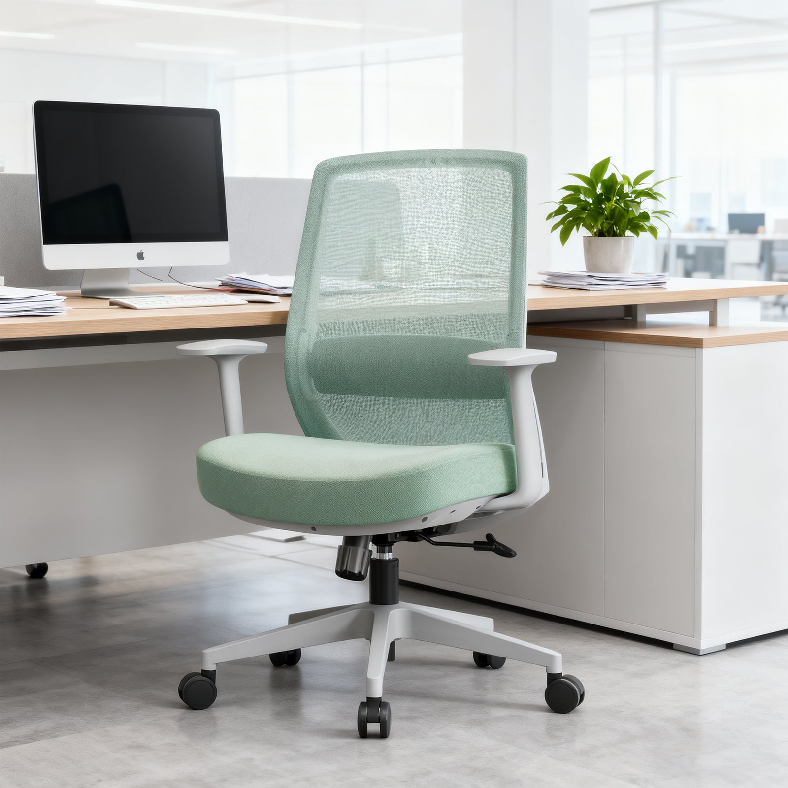 Office Chair Mesh Executive Swivel Chair with Lumbar Support Adjustable Arms