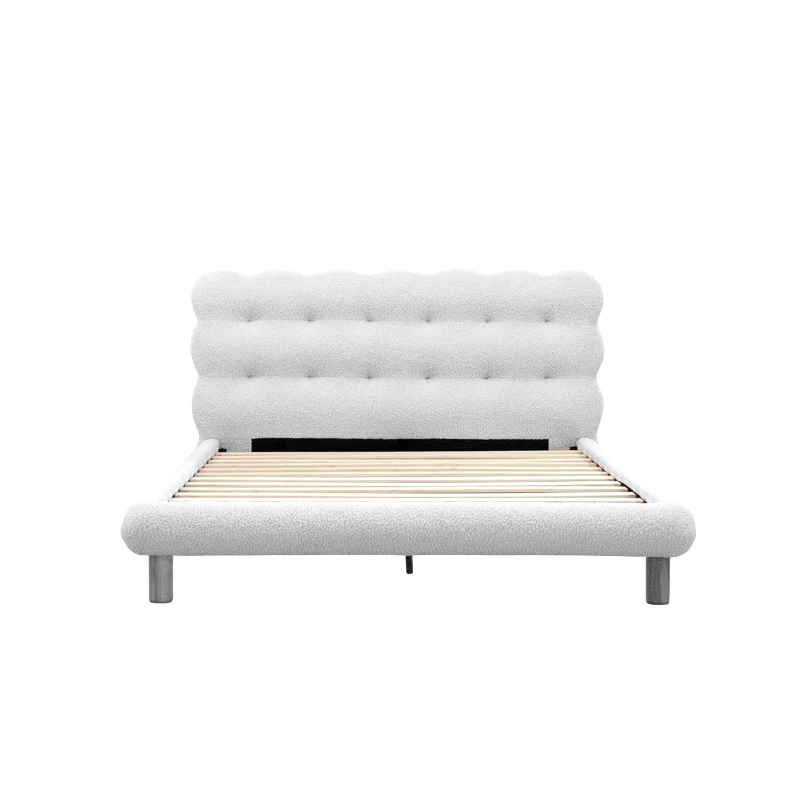 Luxury Velvet Bed Frame Low Profile Platform Bed