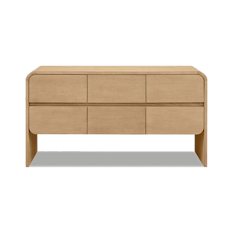 Nordic Solid Wood Medieval Style Drawer Cabinet