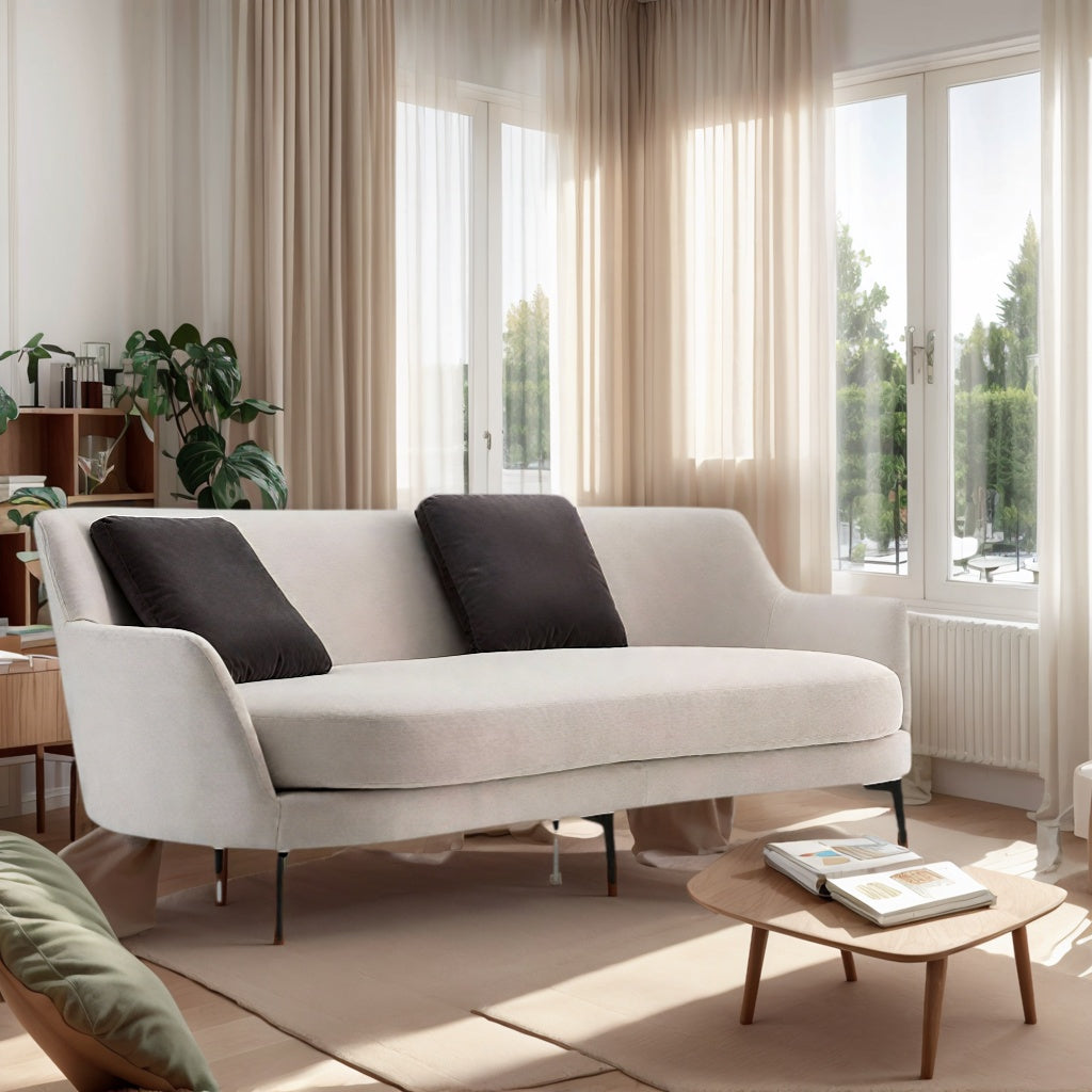 Curved high sofa 2.05m