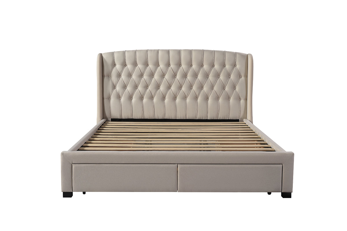 Light Luxury Tufted Storage Bed