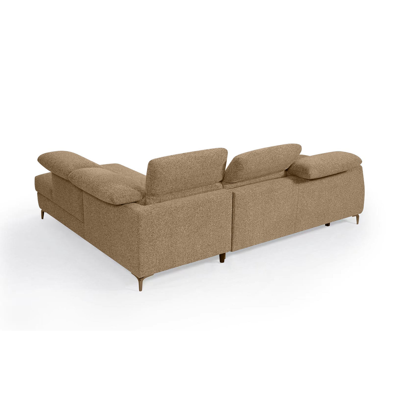 3-in-1 Convertible Sofa Bed with 2 Storage Chaise Loungers and 4 Pillows