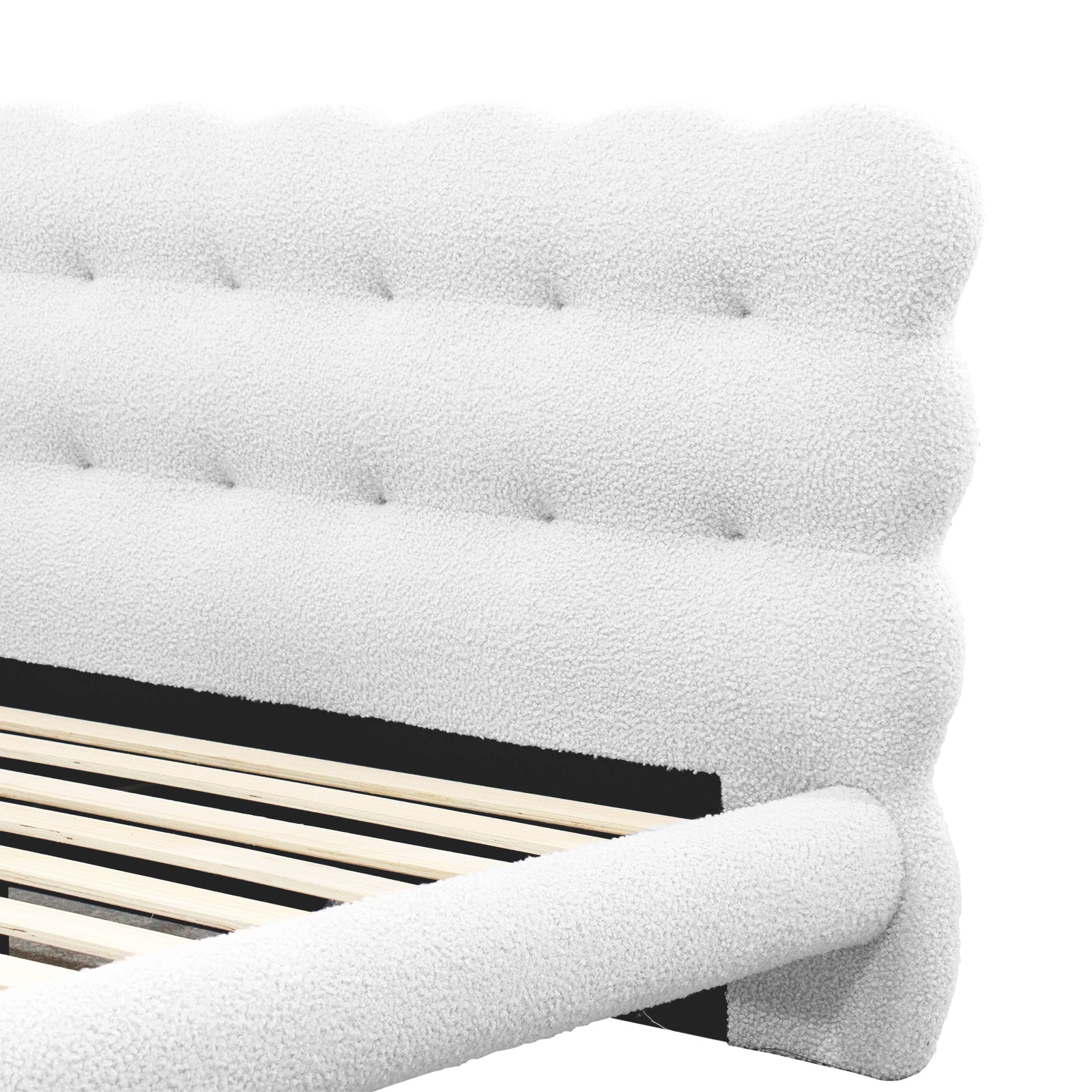 Luxury Velvet Bed Frame Low Profile Platform Bed
