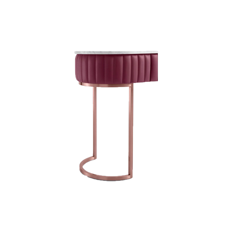 Natural Marble Rose Gold Feet Dressing Table