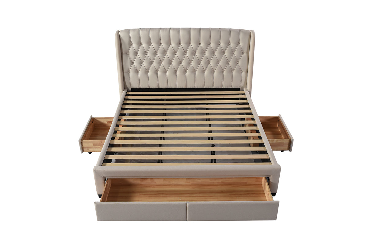 Light Luxury Tufted Storage Bed
