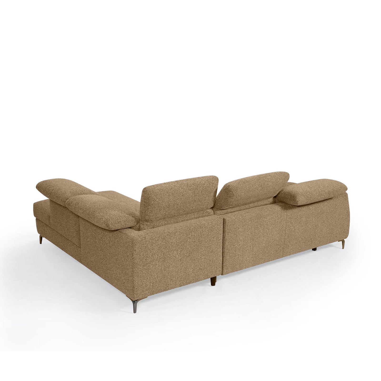 3-in-1 Convertible Sofa Bed with 2 Storage Chaise Loungers and 4 Pillows
