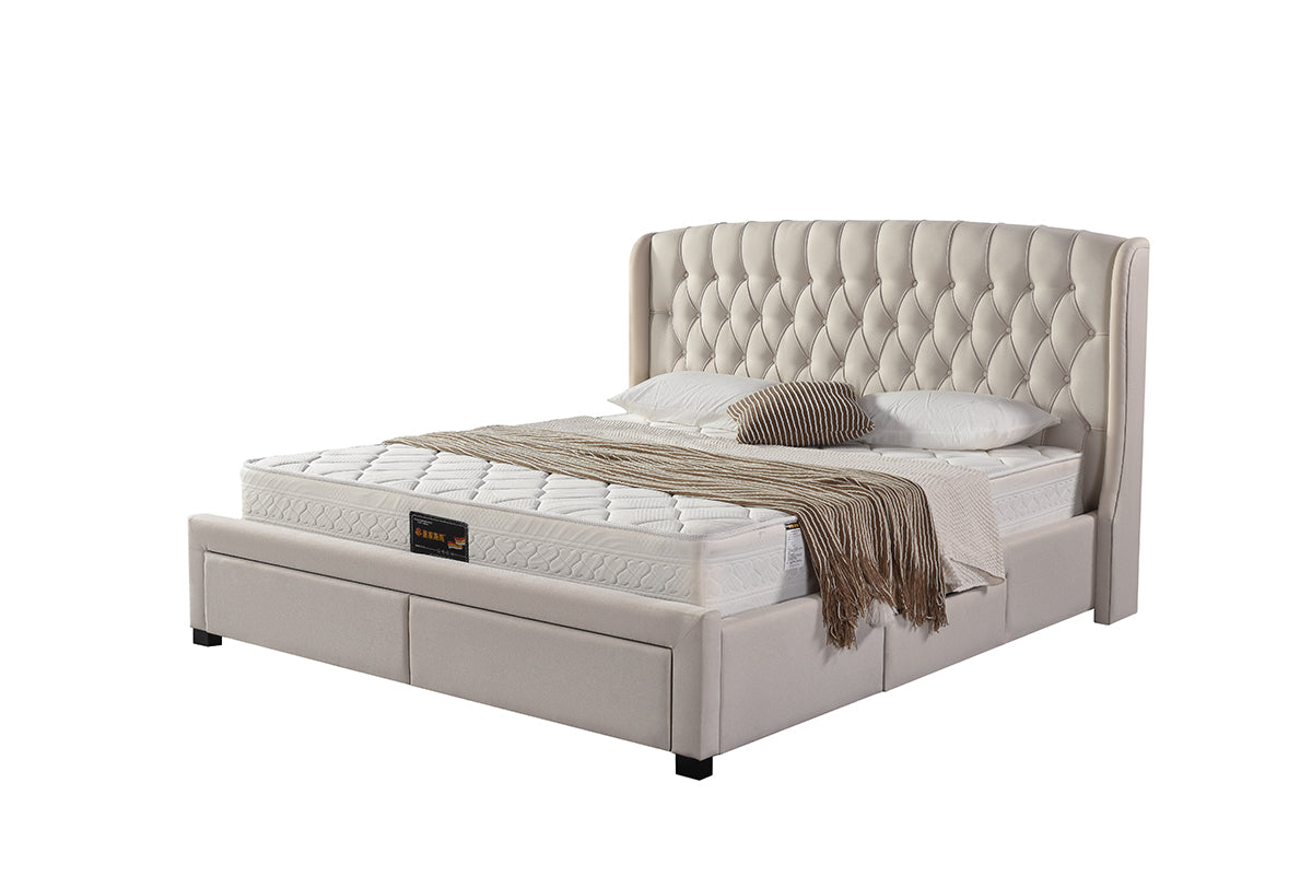 Light Luxury Tufted Storage Bed