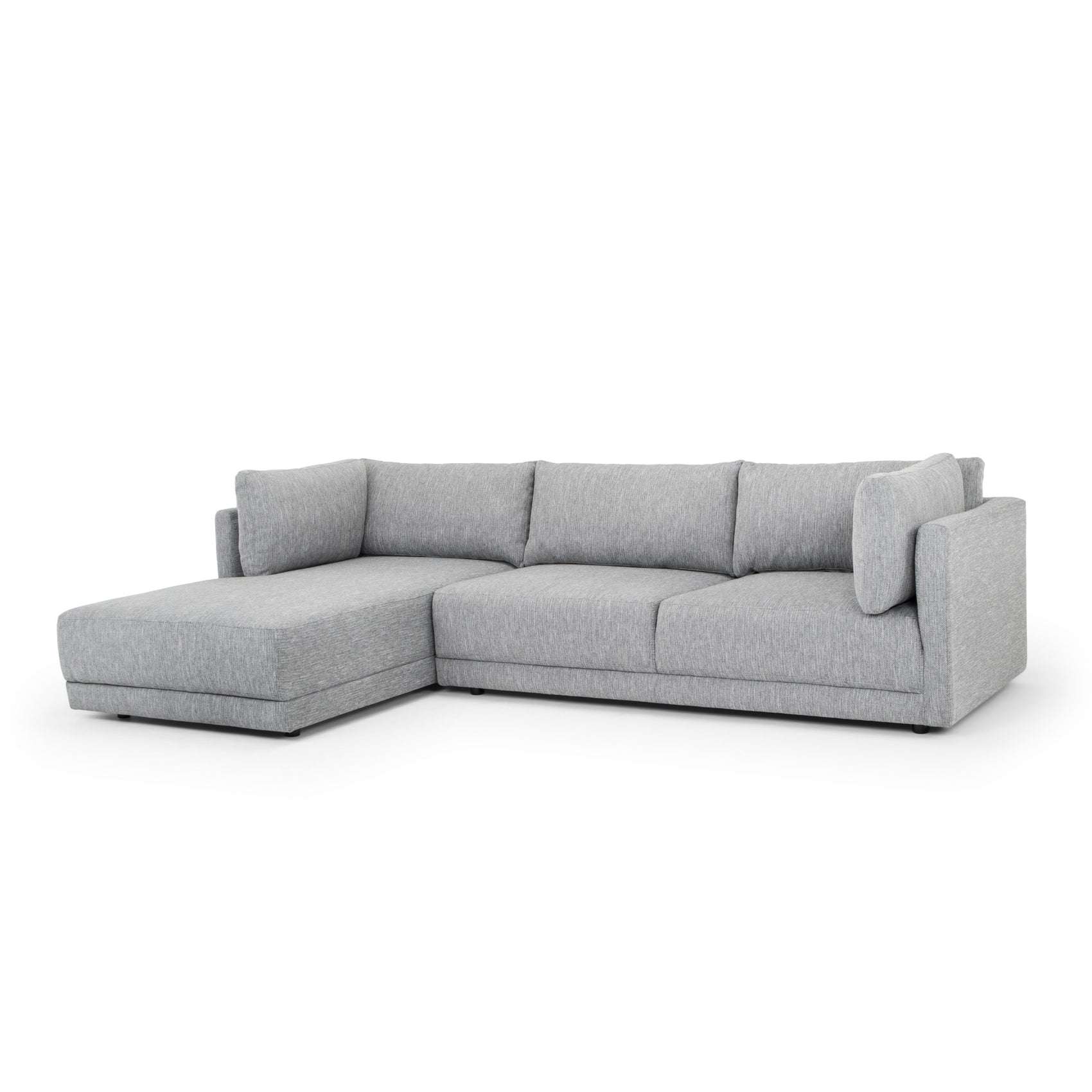 Kerry 3 Seater Fabric Left Chaise Sofa - Graphite Grey