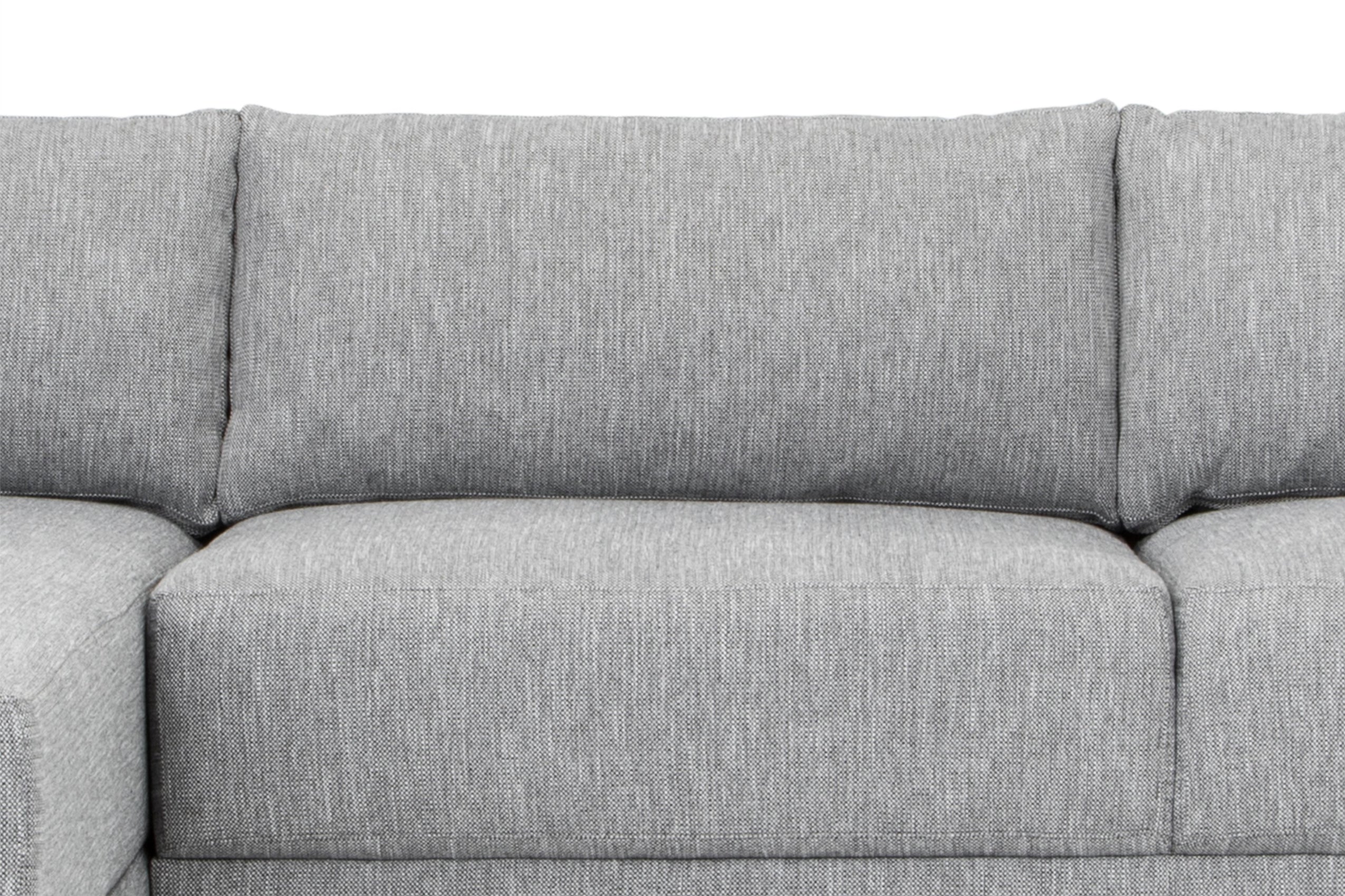 Kerry 3 Seater Fabric Left Chaise Sofa - Graphite Grey