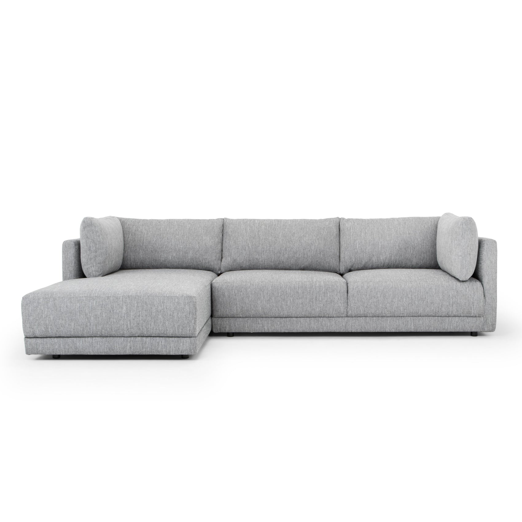 Kerry 3 Seater Fabric Left Chaise Sofa - Graphite Grey