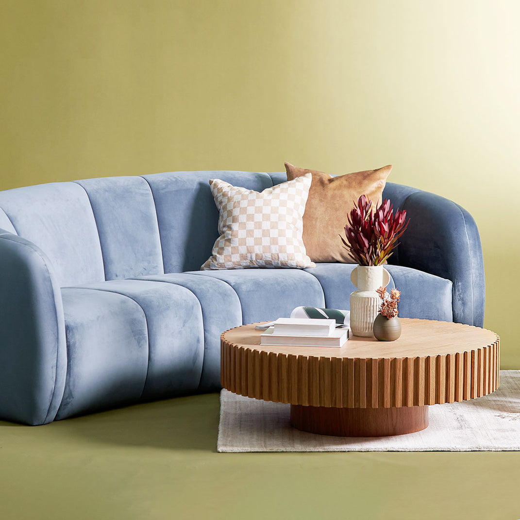 Marisol 3 Seater Fabric Sofa - Dust Blue