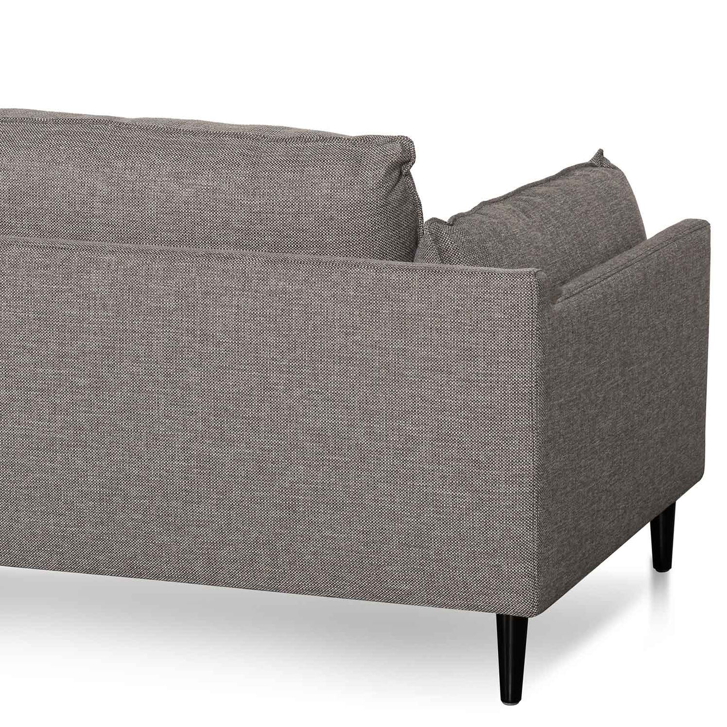 Lucio 4 Seater Right Chaise Fabric Sofa - Graphite Grey