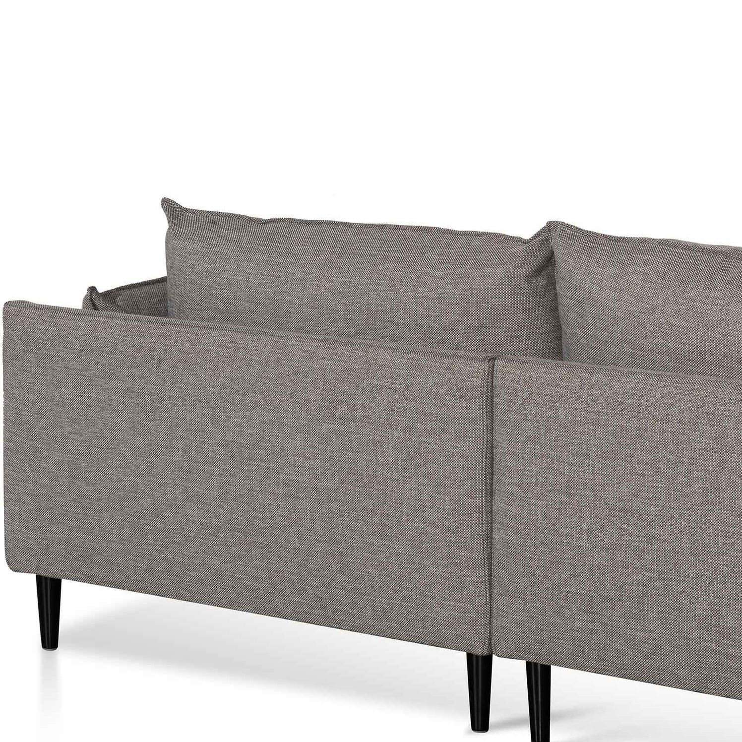 Lucio 4 Seater Right Chaise Fabric Sofa - Graphite Grey