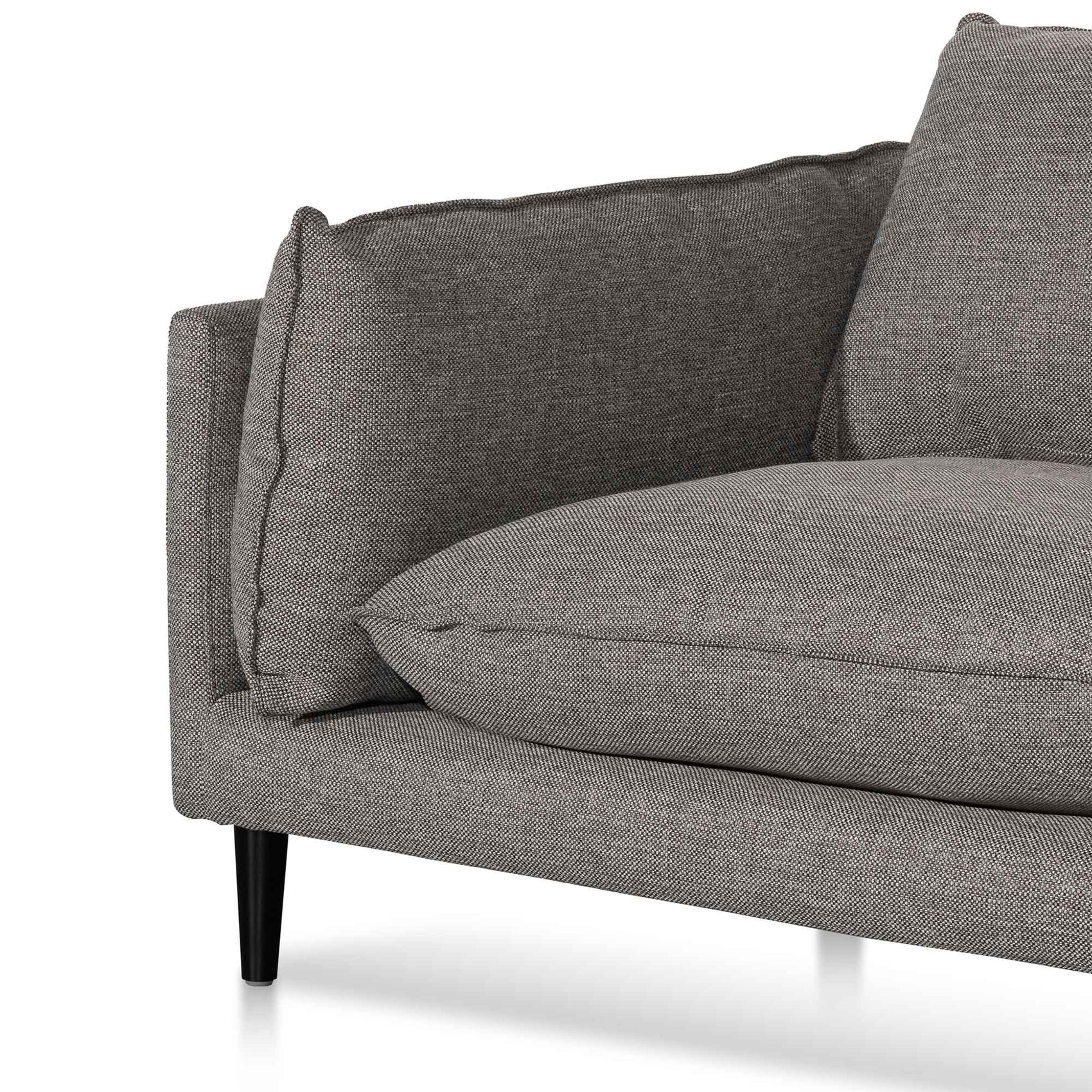 Lucio 4 Seater Right Chaise Fabric Sofa - Graphite Grey