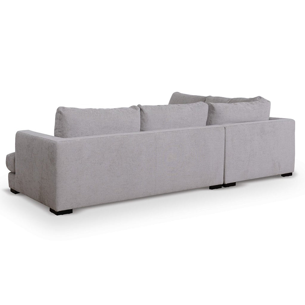 Lucinda 4 Seater Fabric Left Chaise Sofa - Oyster Beige