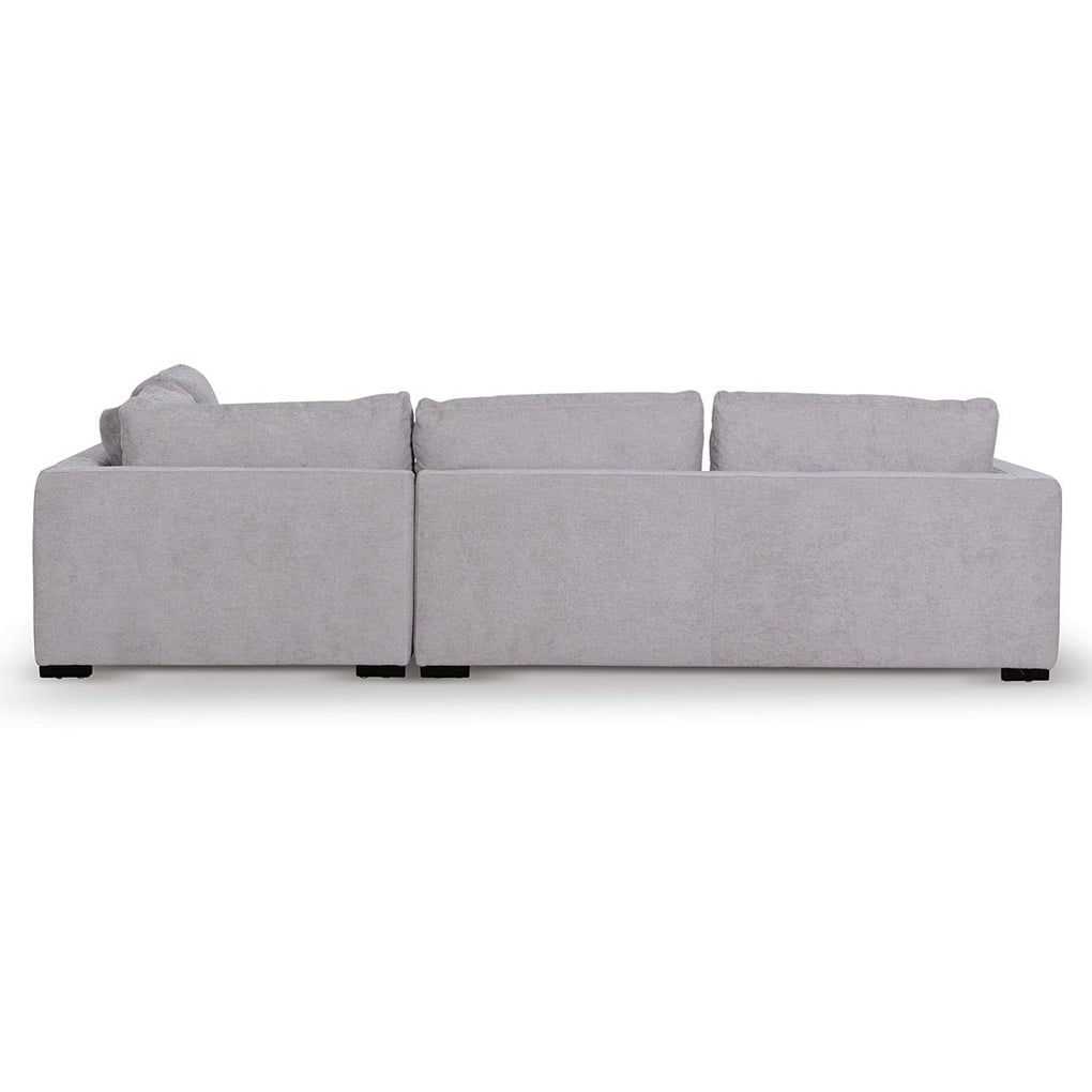 Lucinda 4 Seater Fabric Right Chaise Sofa - Oyster Beige