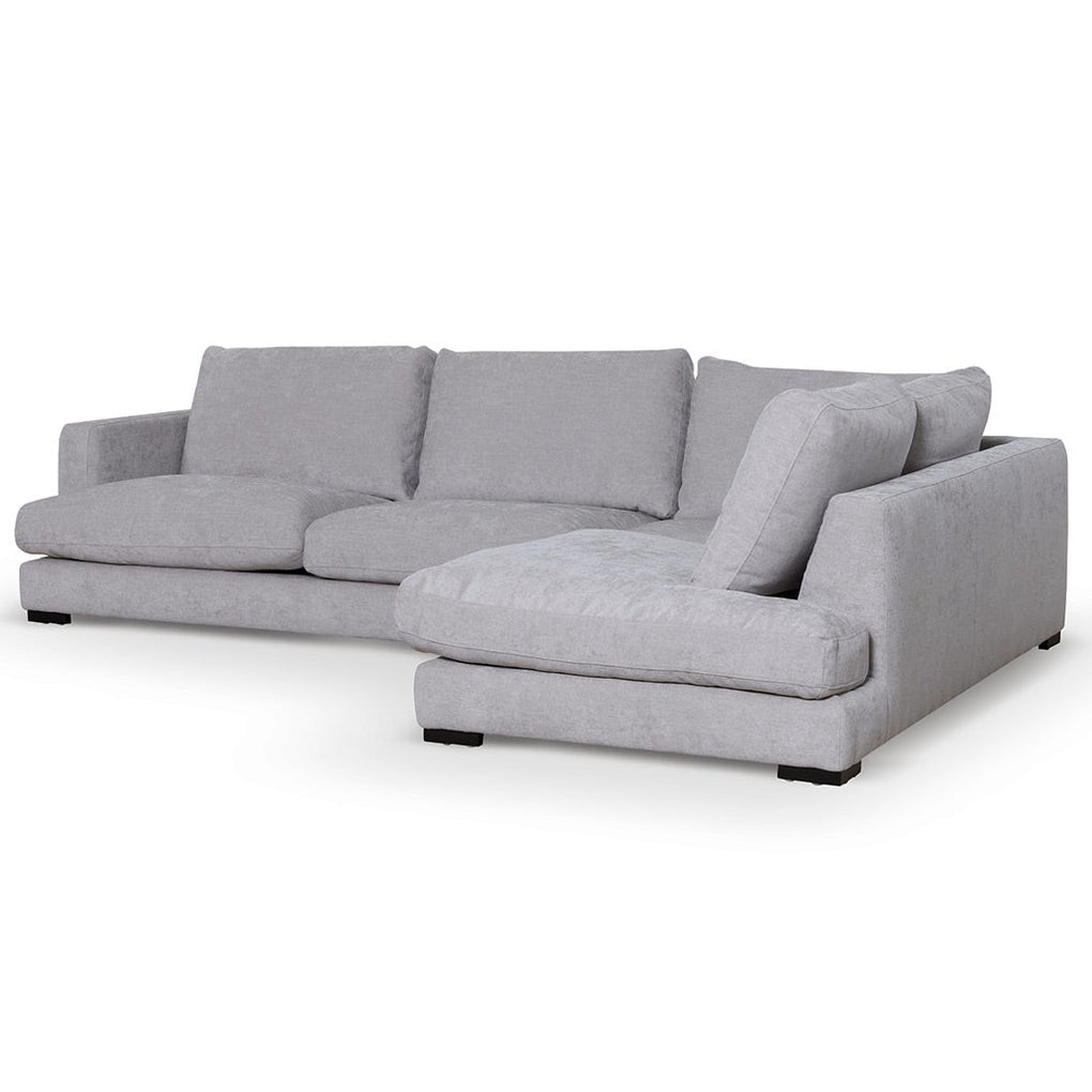 Lucinda 4 Seater Fabric Right Chaise Sofa - Oyster Beige