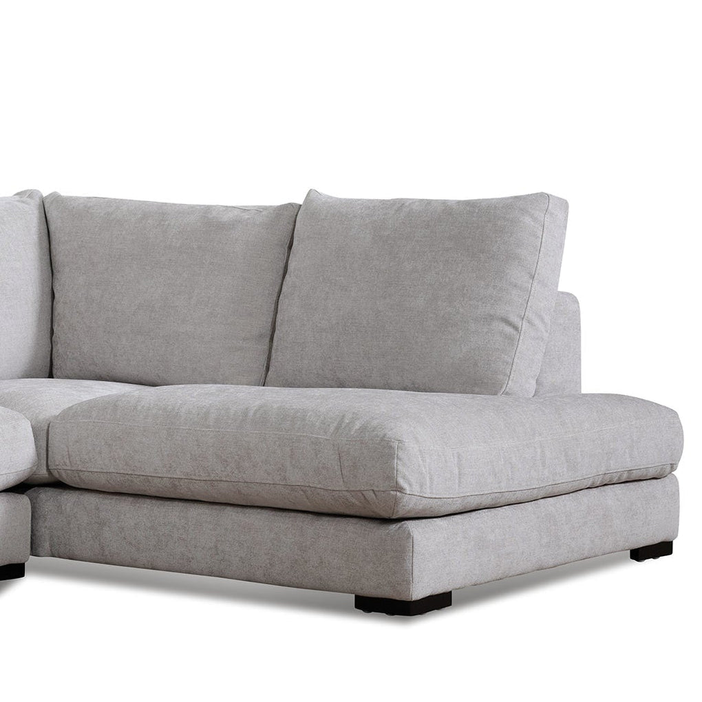 Lucinda 4 Seater Fabric Right Chaise Sofa - Oyster Beige