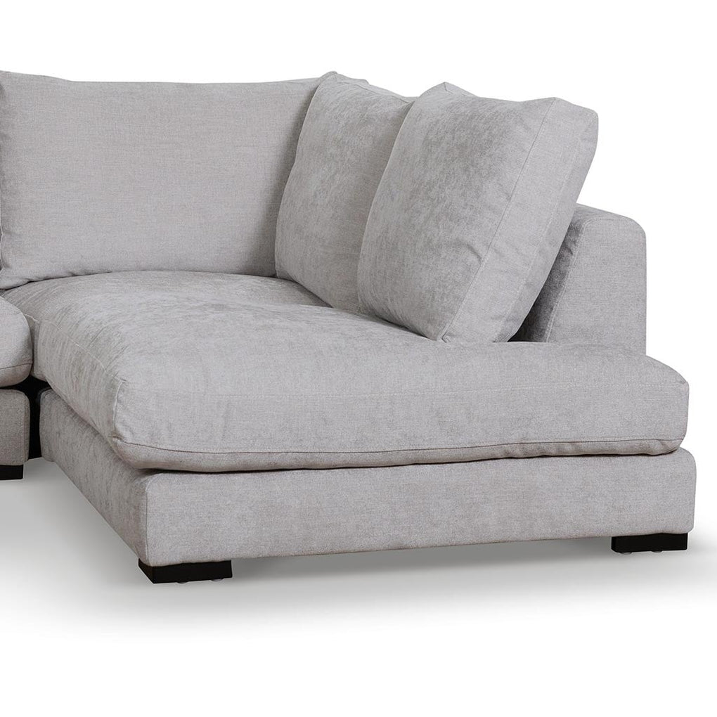 Lucinda 4 Seater Fabric Right Chaise Sofa - Oyster Beige
