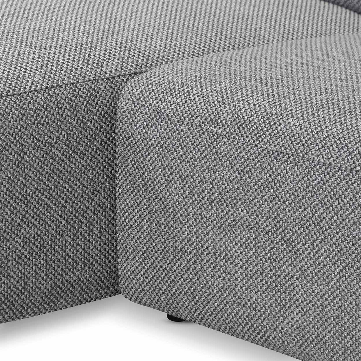 Marlin 3 Seater Left Chaise Fabric Sofa - Noble Grey