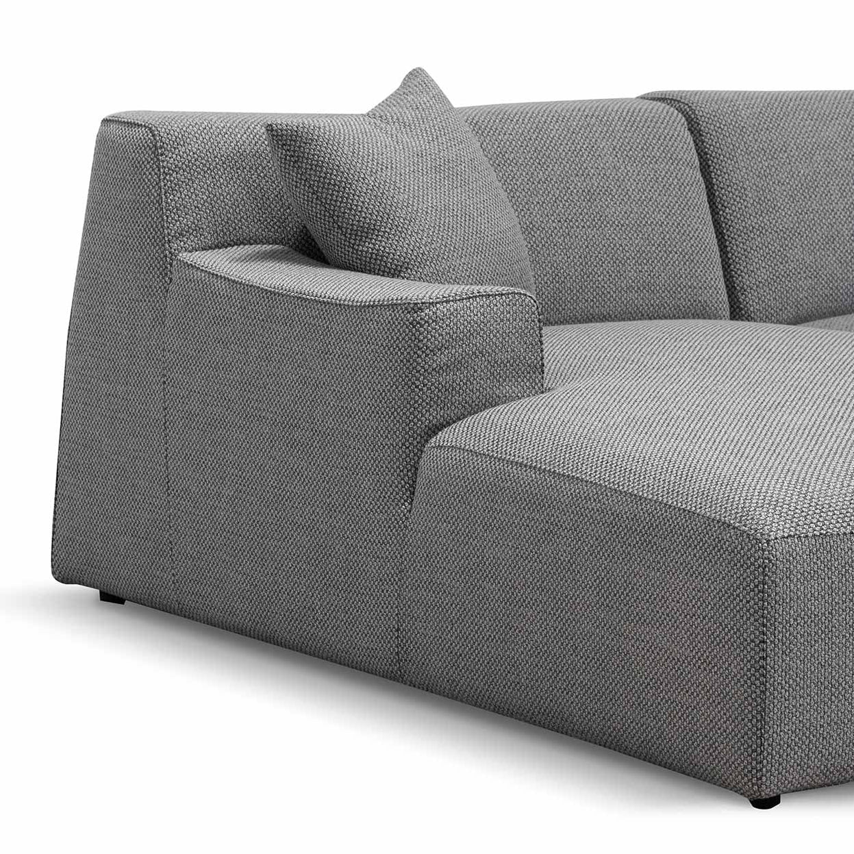Marlin 3 Seater Left Chaise Fabric Sofa - Noble Grey