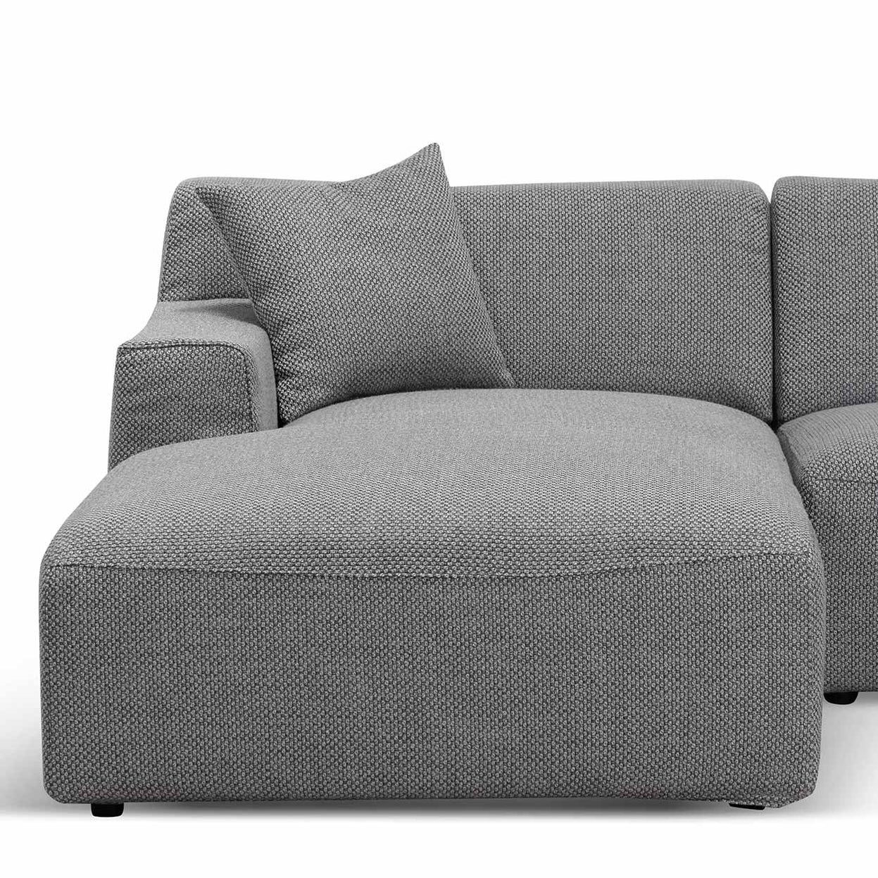 Marlin 3 Seater Left Chaise Fabric Sofa - Noble Grey
