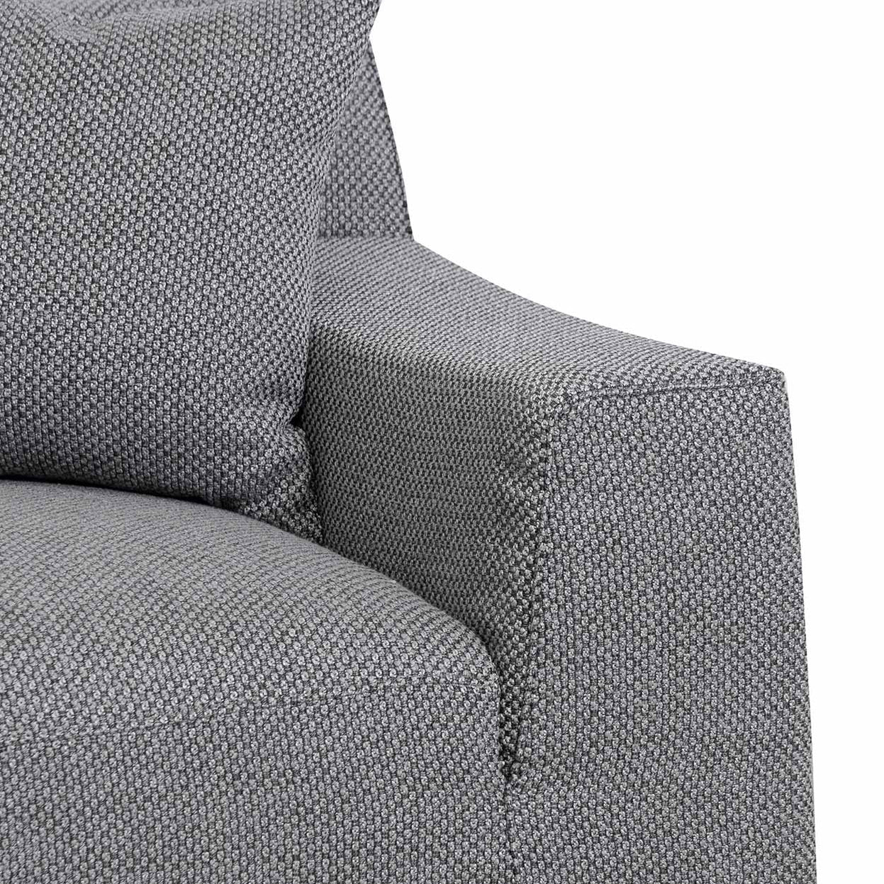 Marlin 3 Seater Left Chaise Fabric Sofa - Noble Grey