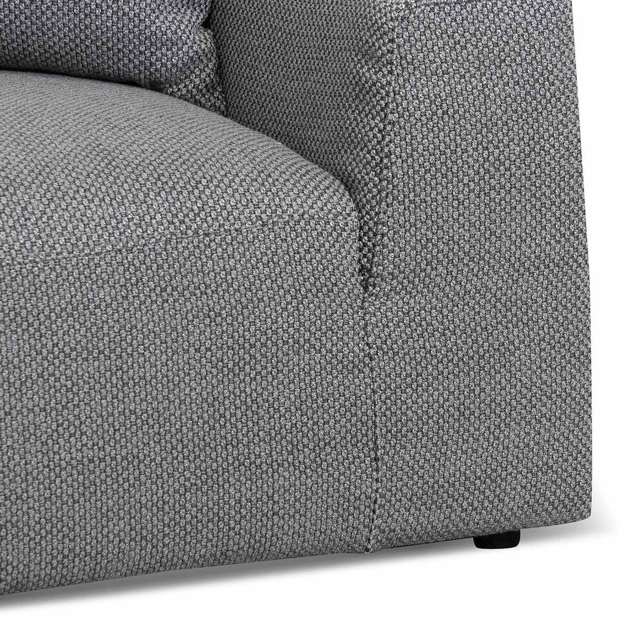 Marlin 3 Seater Left Chaise Fabric Sofa - Noble Grey