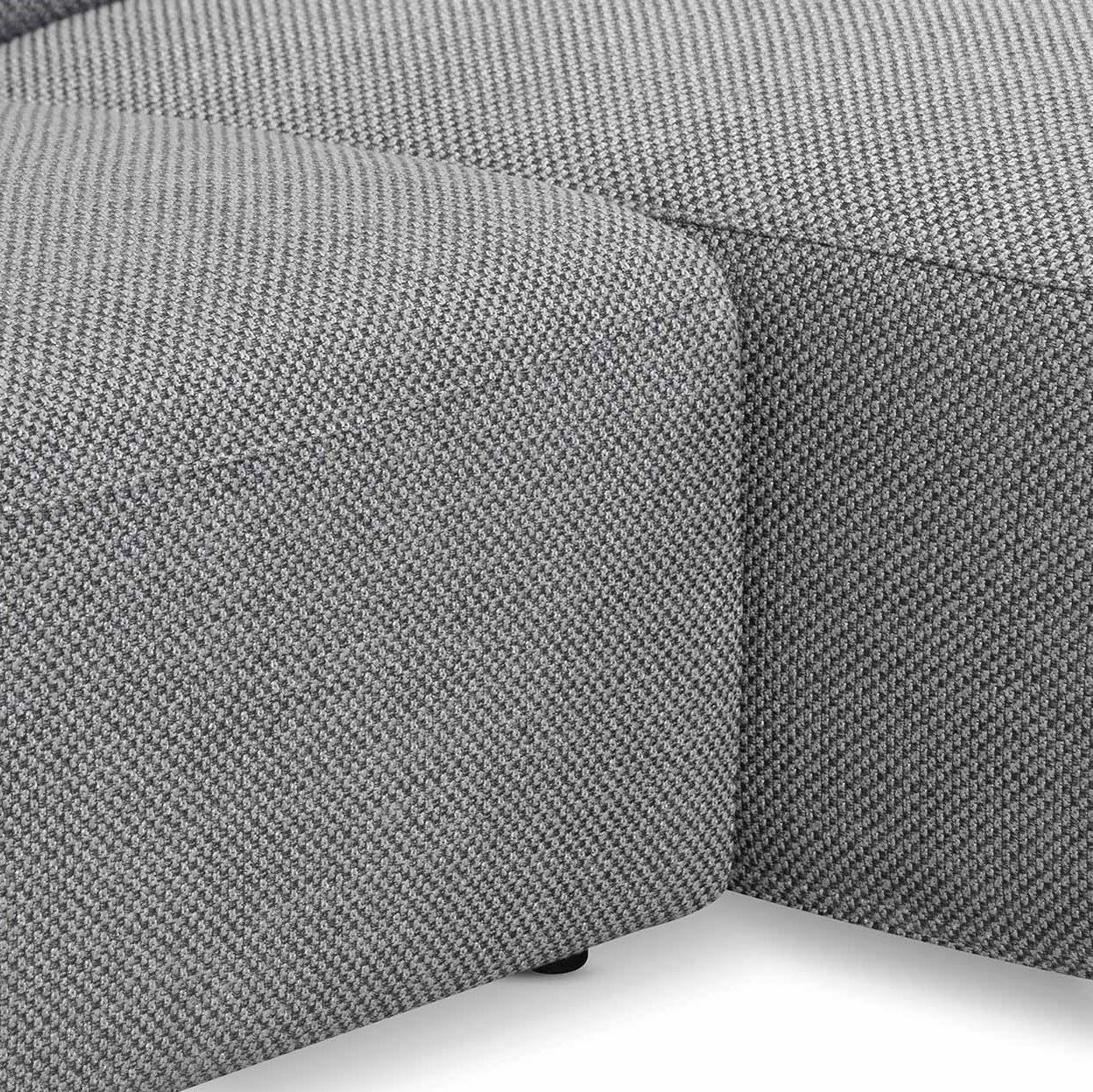 Marlin 3 Seater Right Chaise Fabric Sofa - Noble Grey