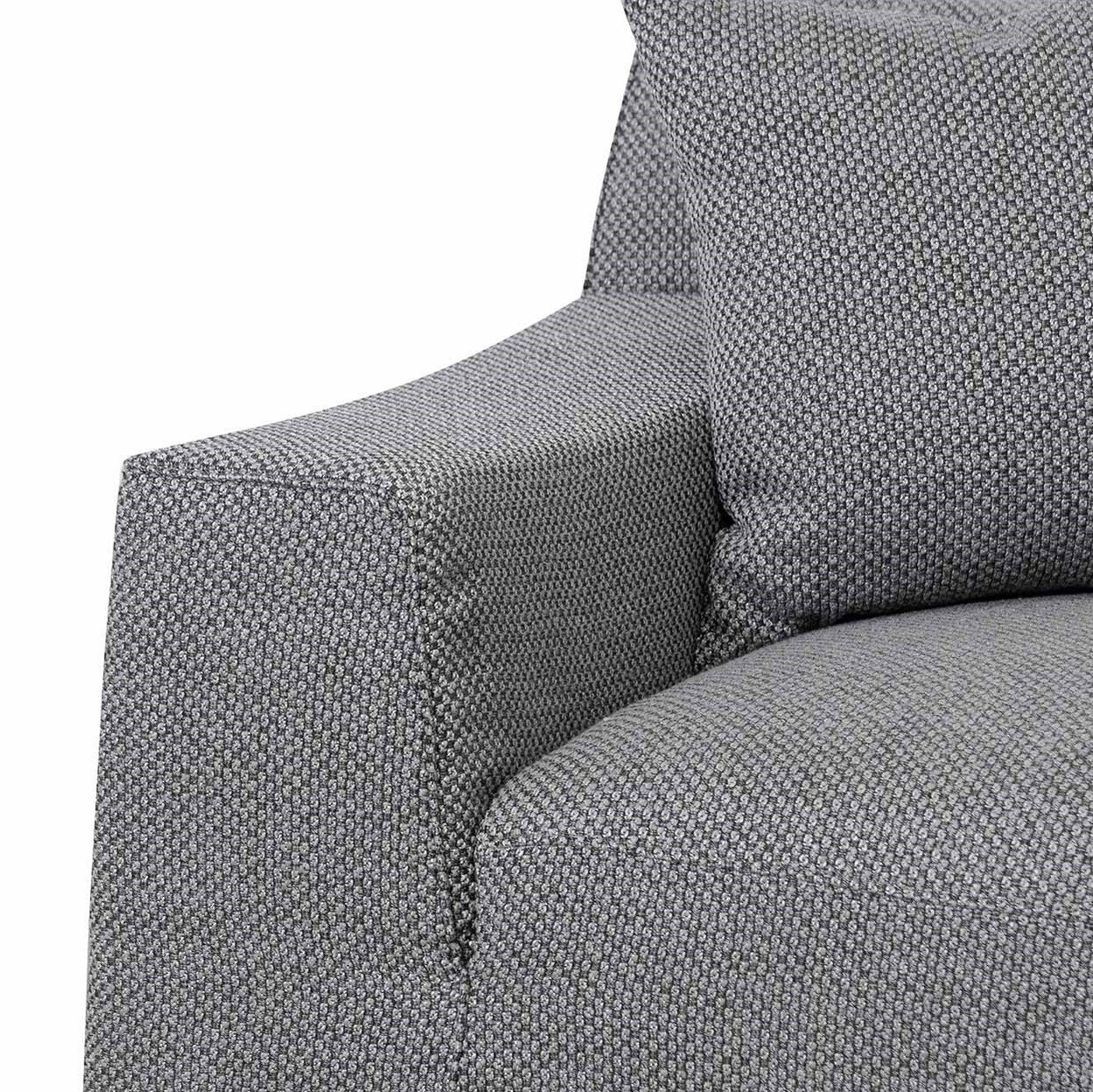 Marlin 3 Seater Right Chaise Fabric Sofa - Noble Grey