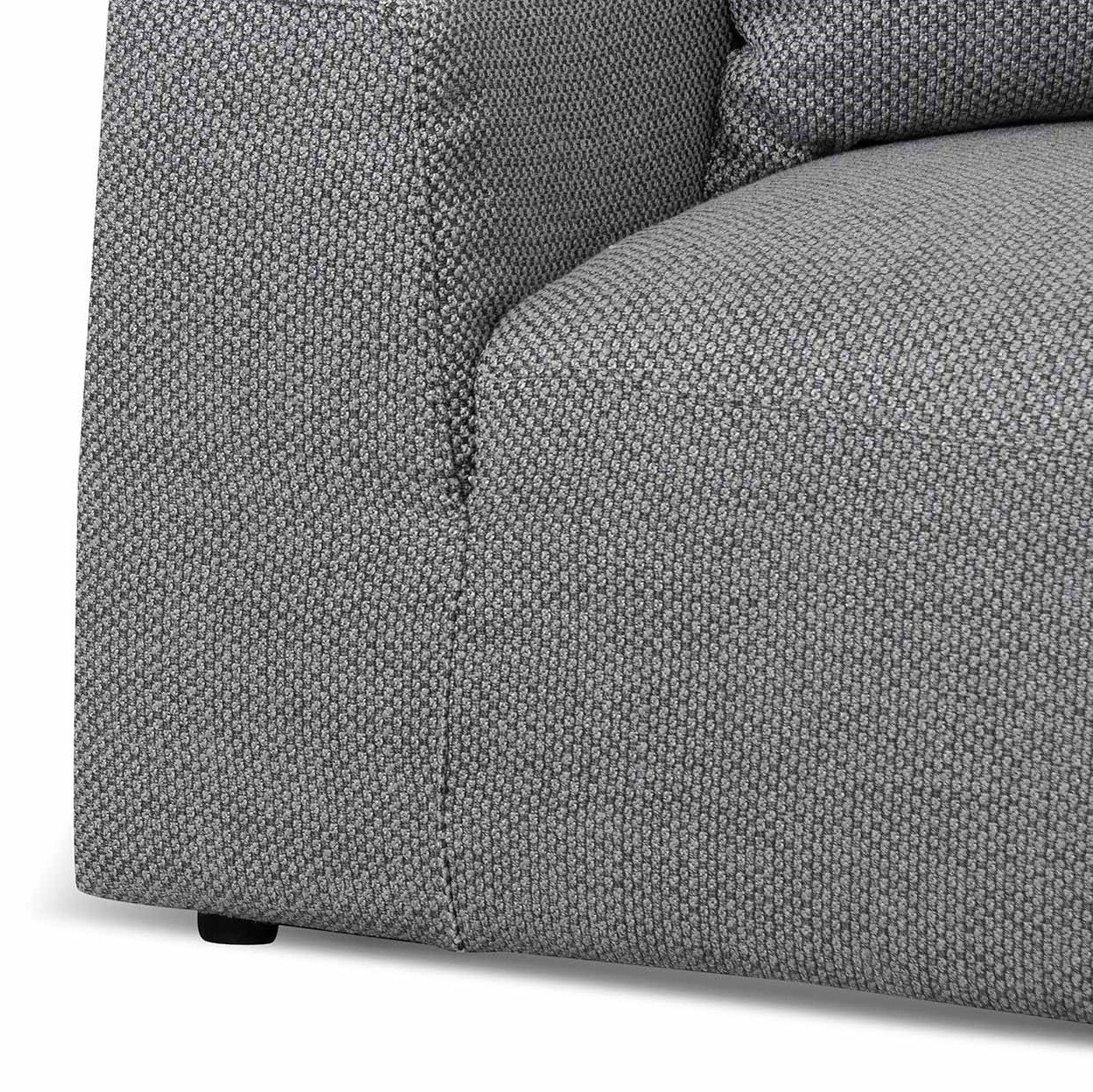 Marlin 3 Seater Right Chaise Fabric Sofa - Noble Grey