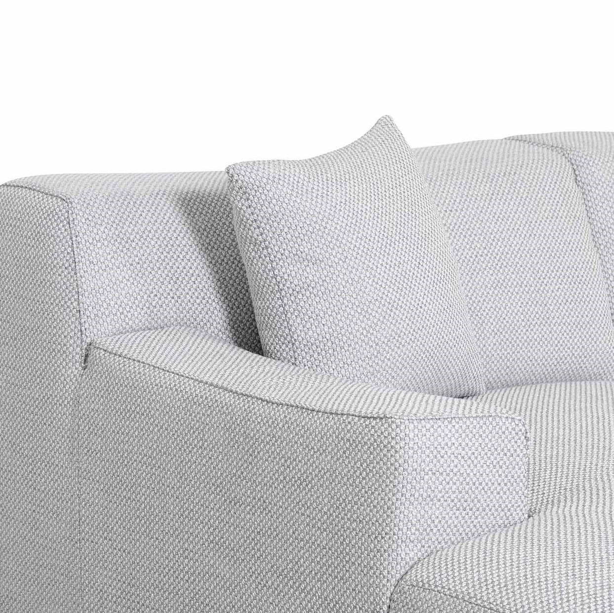 Marlin 3 Seater Left Chaise Fabric Sofa - Passive Grey