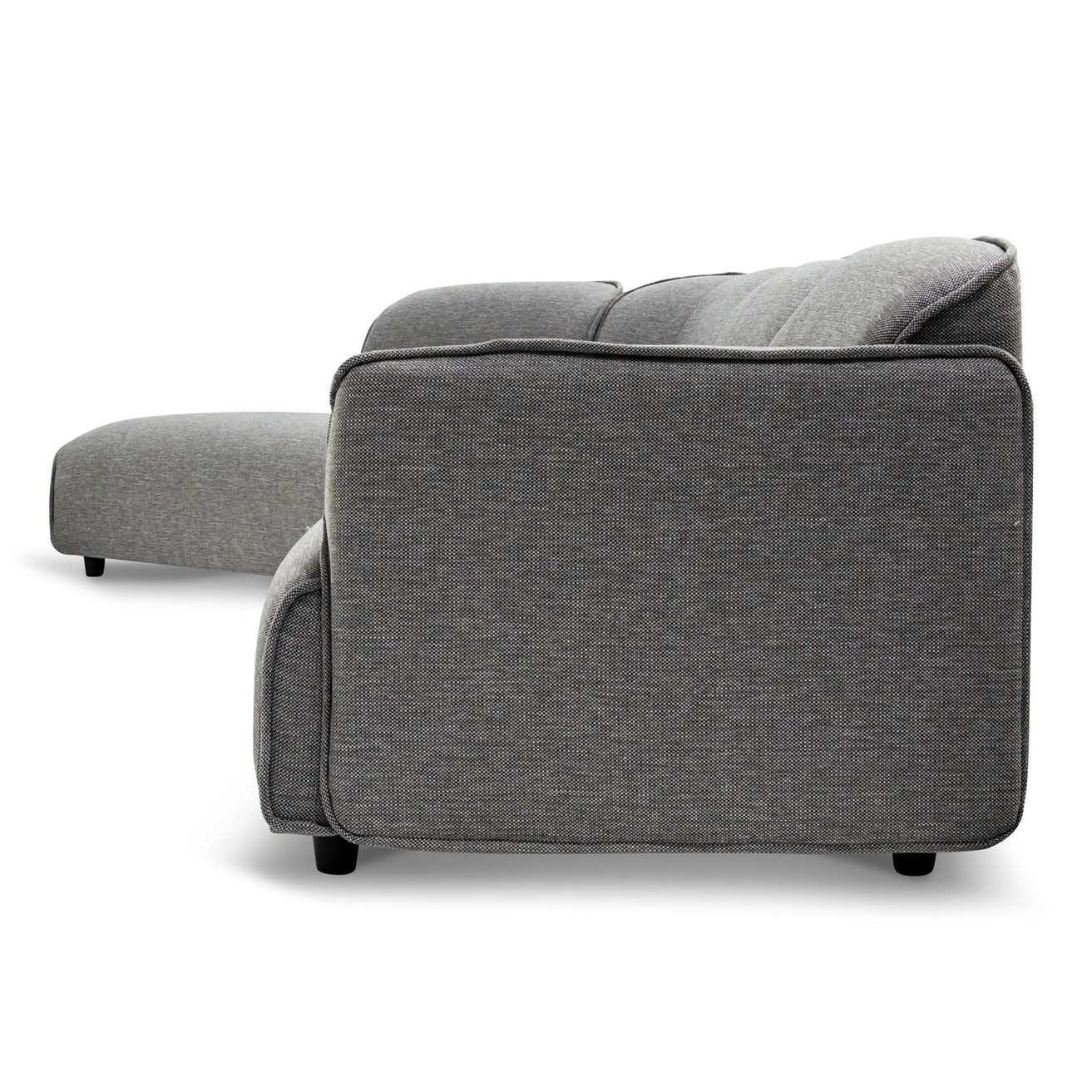 Alvaro Left Return Modular Fabric Corner Sofa - Graphite Grey