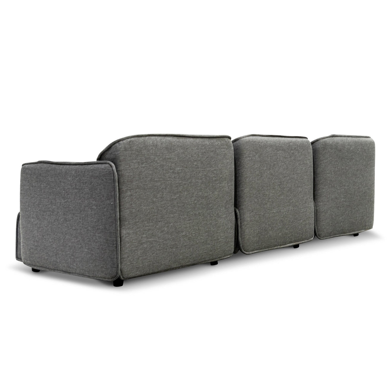Alvaro Left Return Modular Fabric Corner Sofa - Graphite Grey