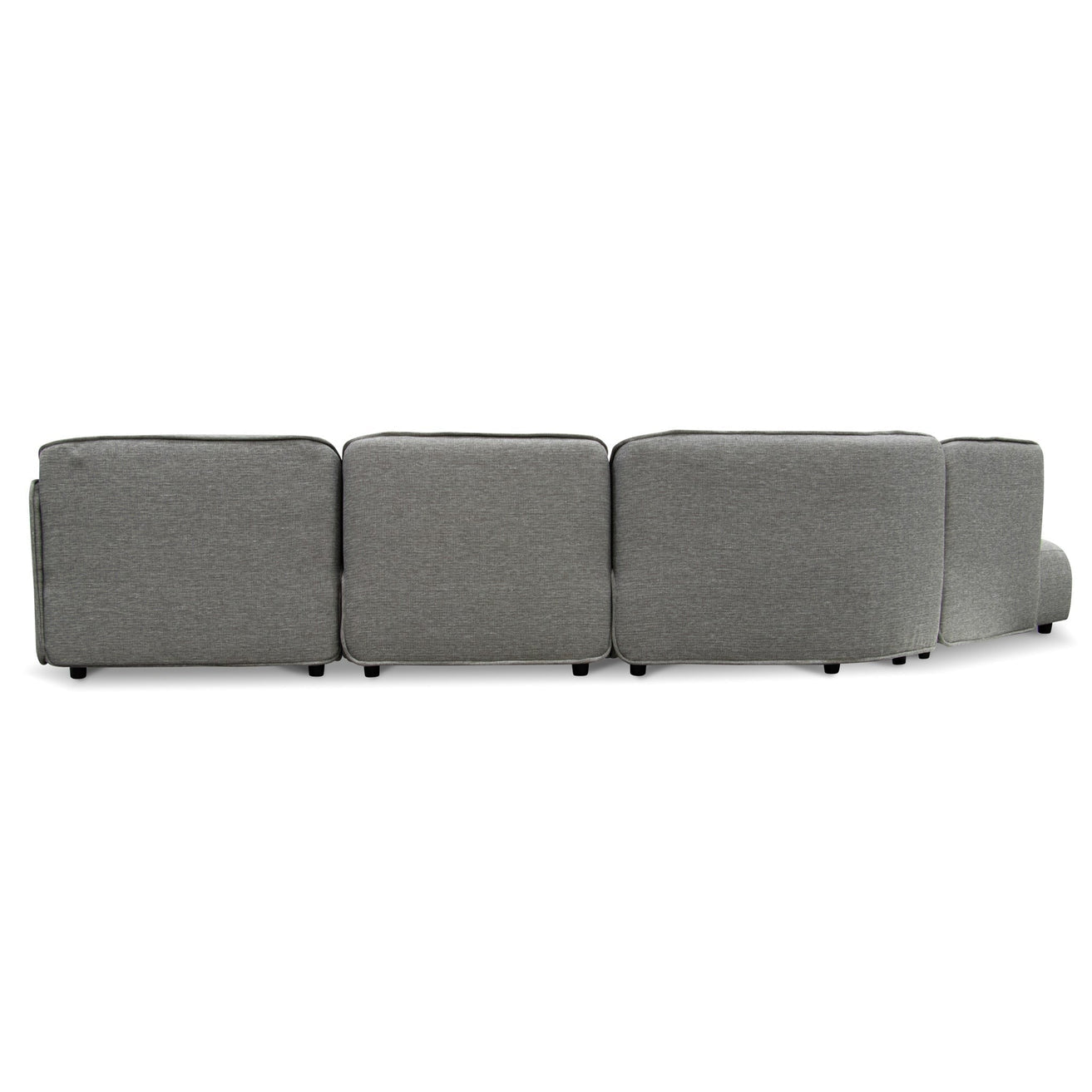 Alvaro Left Return Modular Fabric Corner Sofa - Graphite Grey