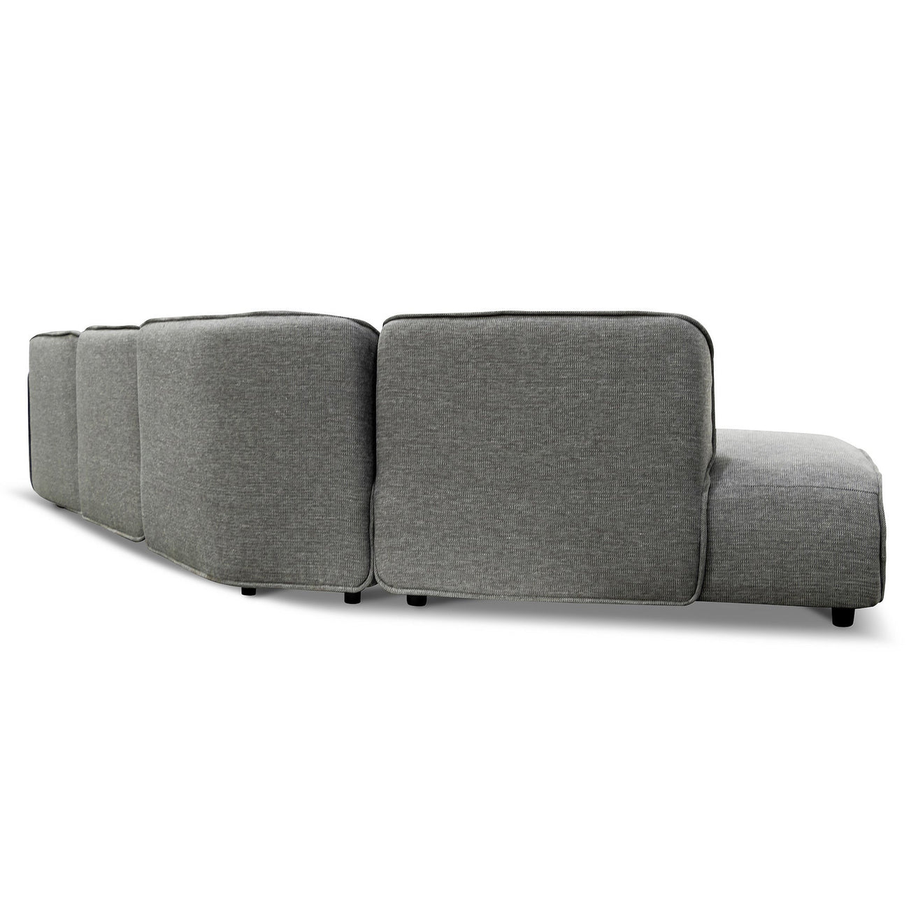Alvaro Left Return Modular Fabric Corner Sofa - Graphite Grey