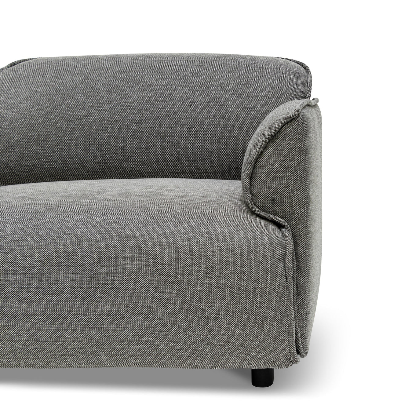 Alvaro Left Return Modular Fabric Corner Sofa - Graphite Grey