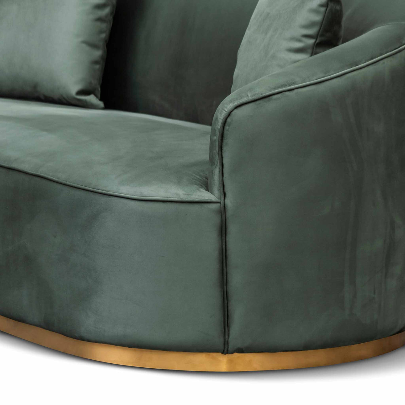 Sosa 3 Seater Sofa - Dark Green Velvet
