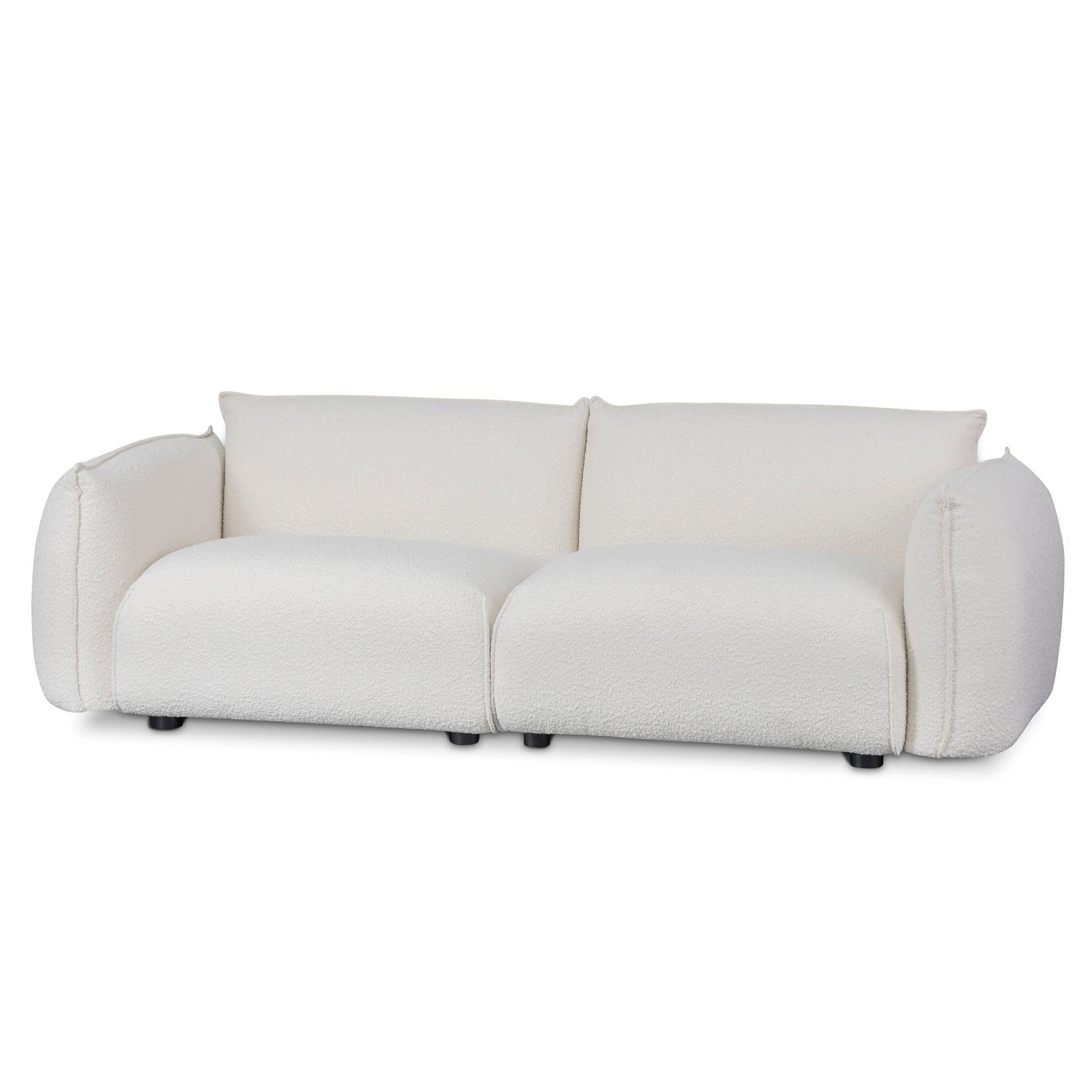 Ferrell 3 Seater Sofa - White Wash Boucle