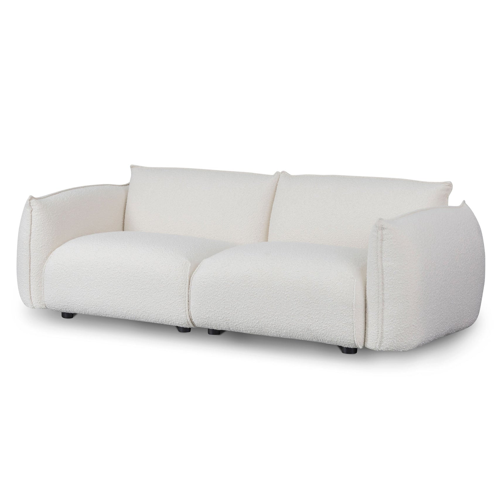 Ferrell 3 Seater Sofa - White Wash Boucle