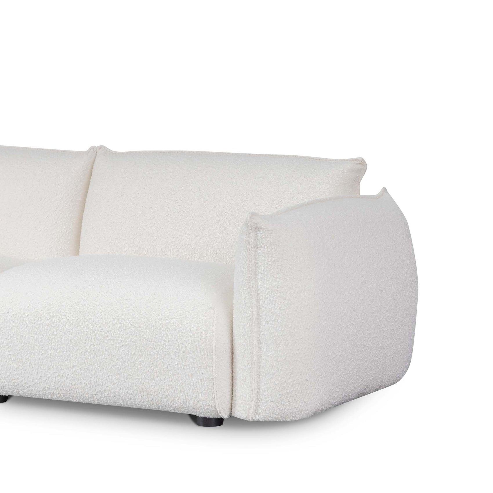 Ferrell 3 Seater Sofa - White Wash Boucle
