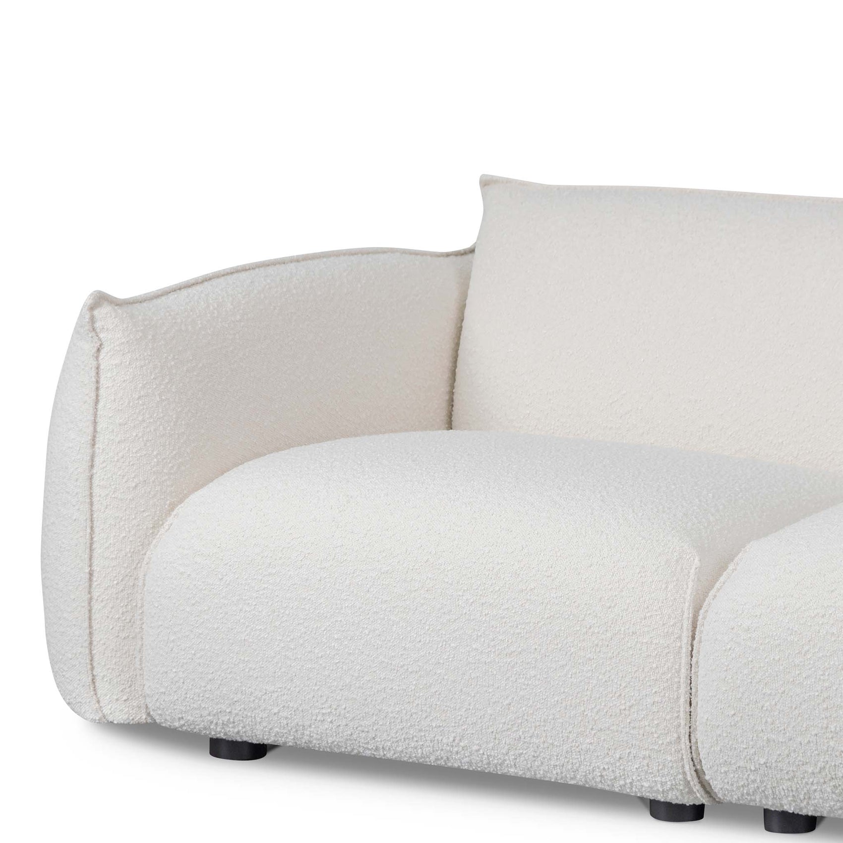 Ferrell 3 Seater Sofa - White Wash Boucle