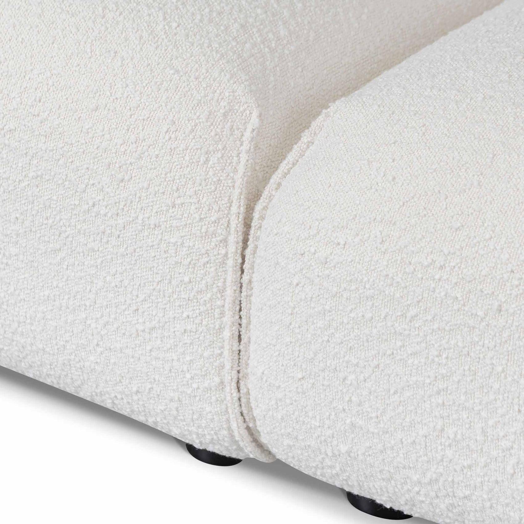 Ferrell 3 Seater Sofa - White Wash Boucle