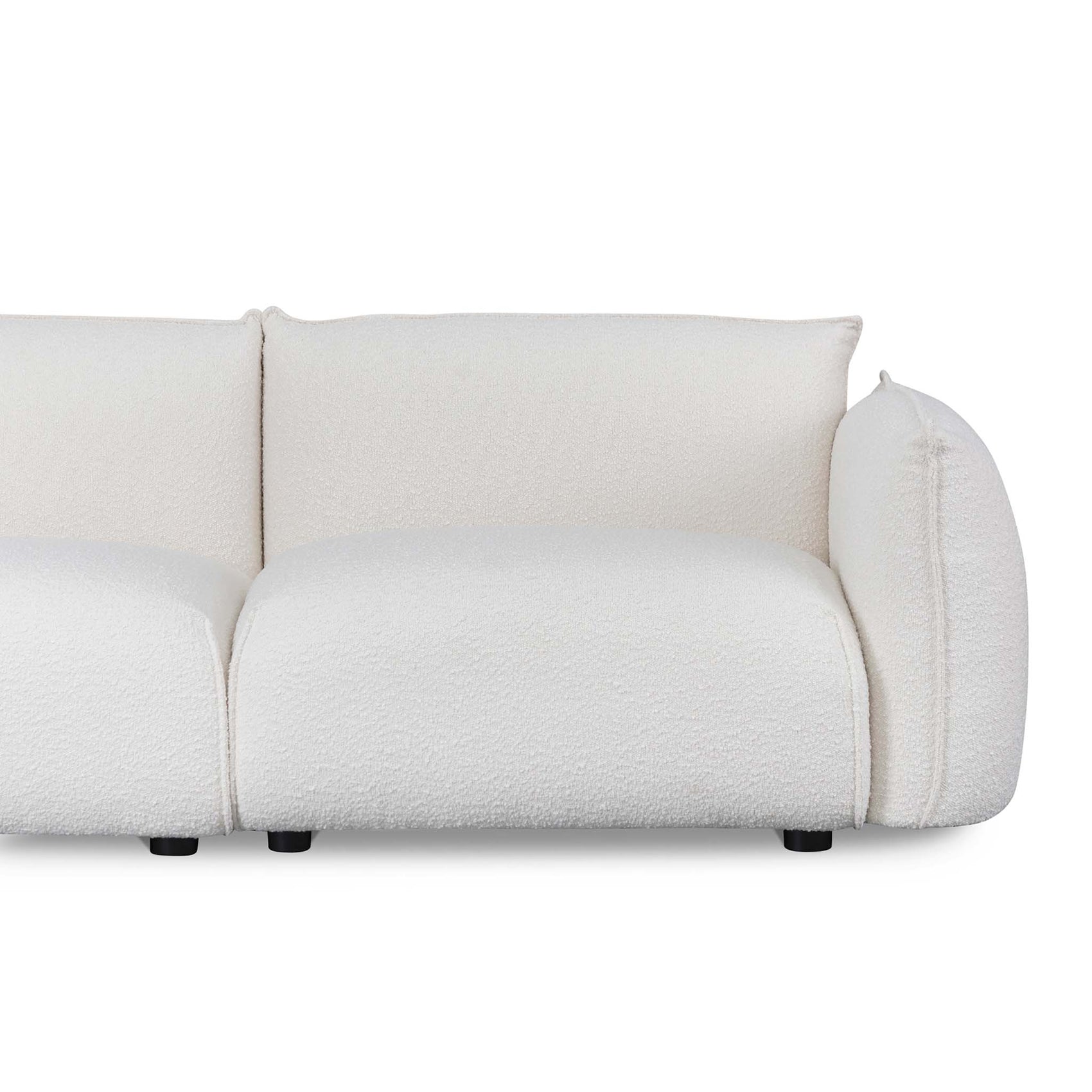 Ferrell 3 Seater Sofa - White Wash Boucle
