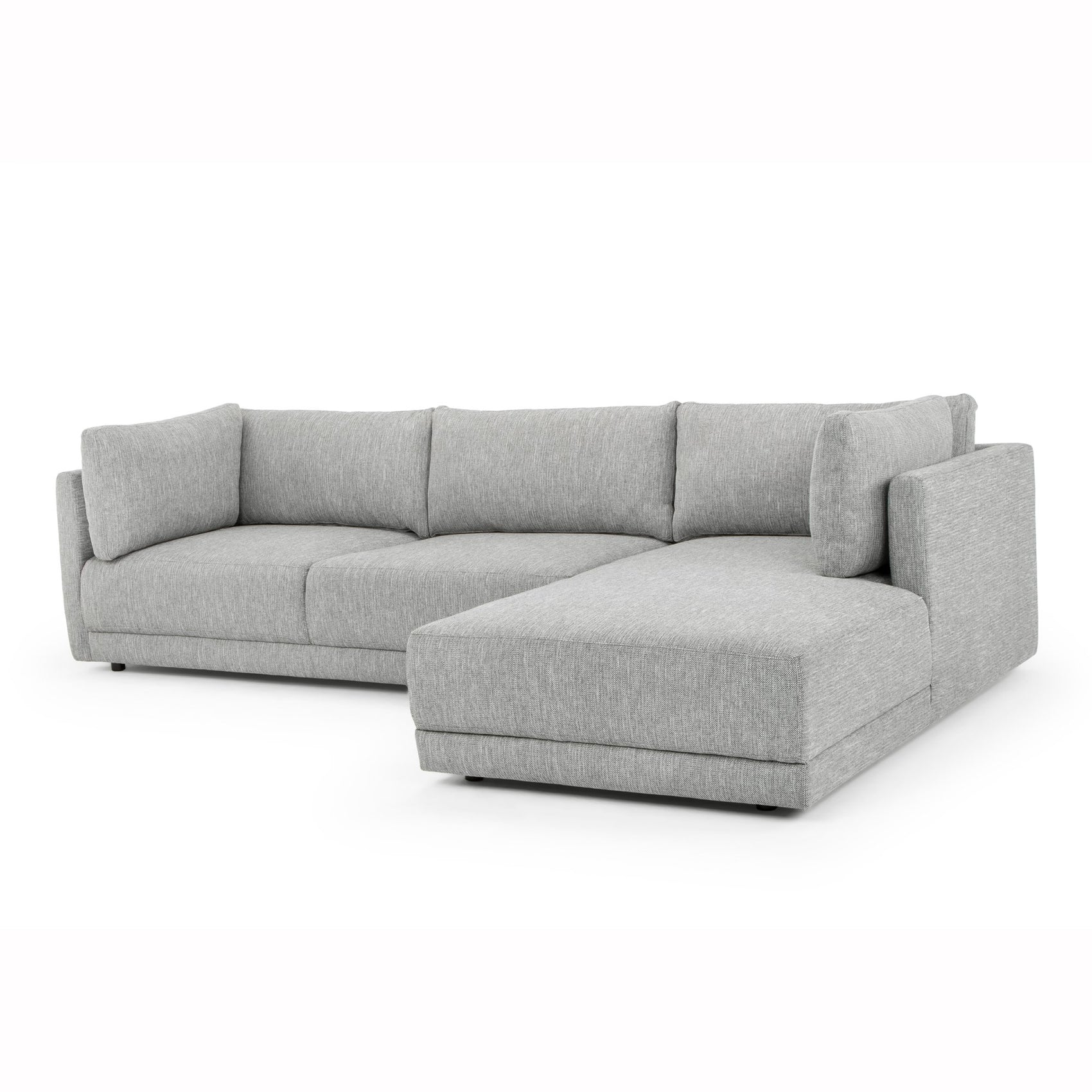 Kerry 3 Seater Fabric Right Chaise Fabric Sofa - Graphite
