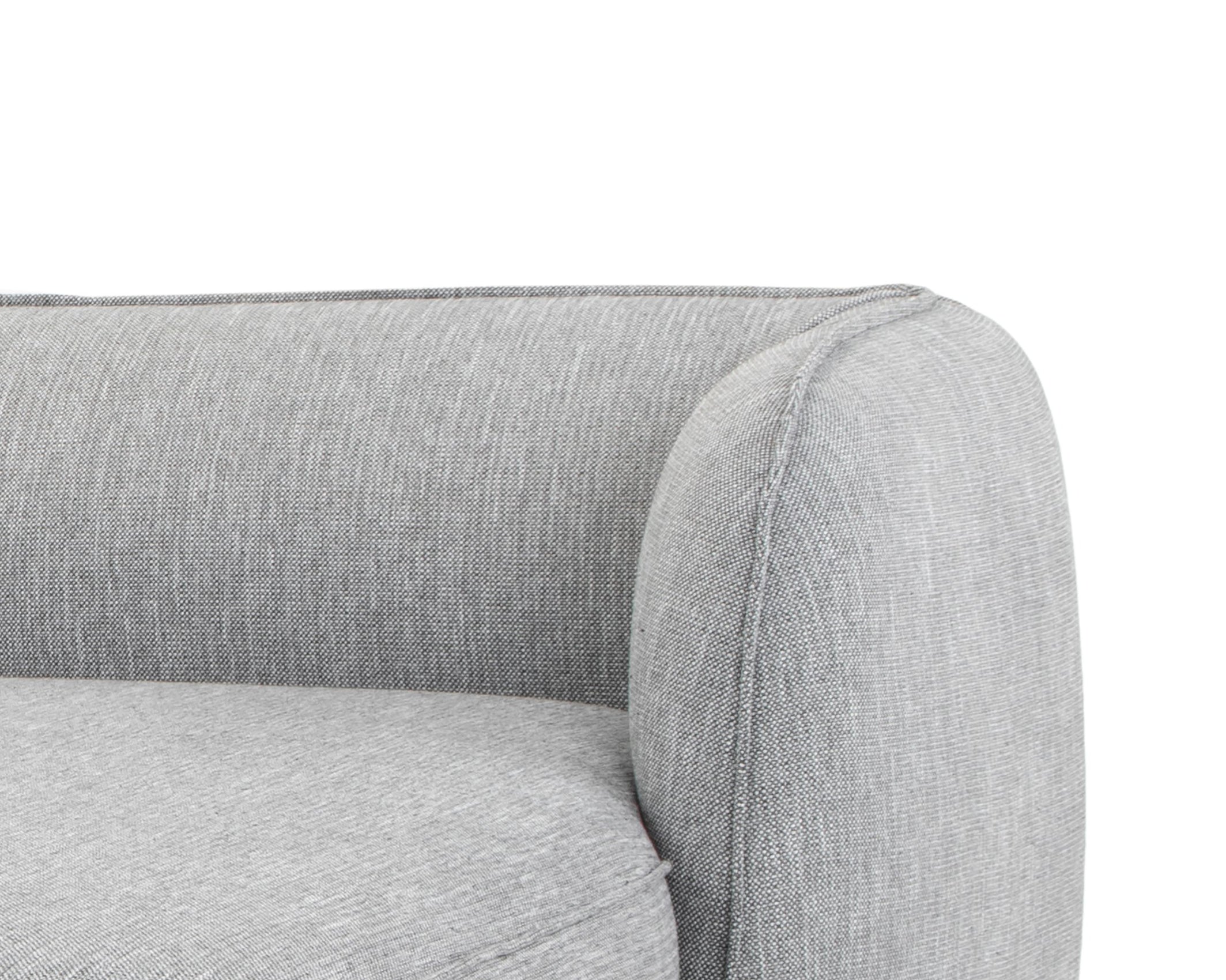 Troy 3 Seater Right Chaise Fabric Sofa - Graphite Grey