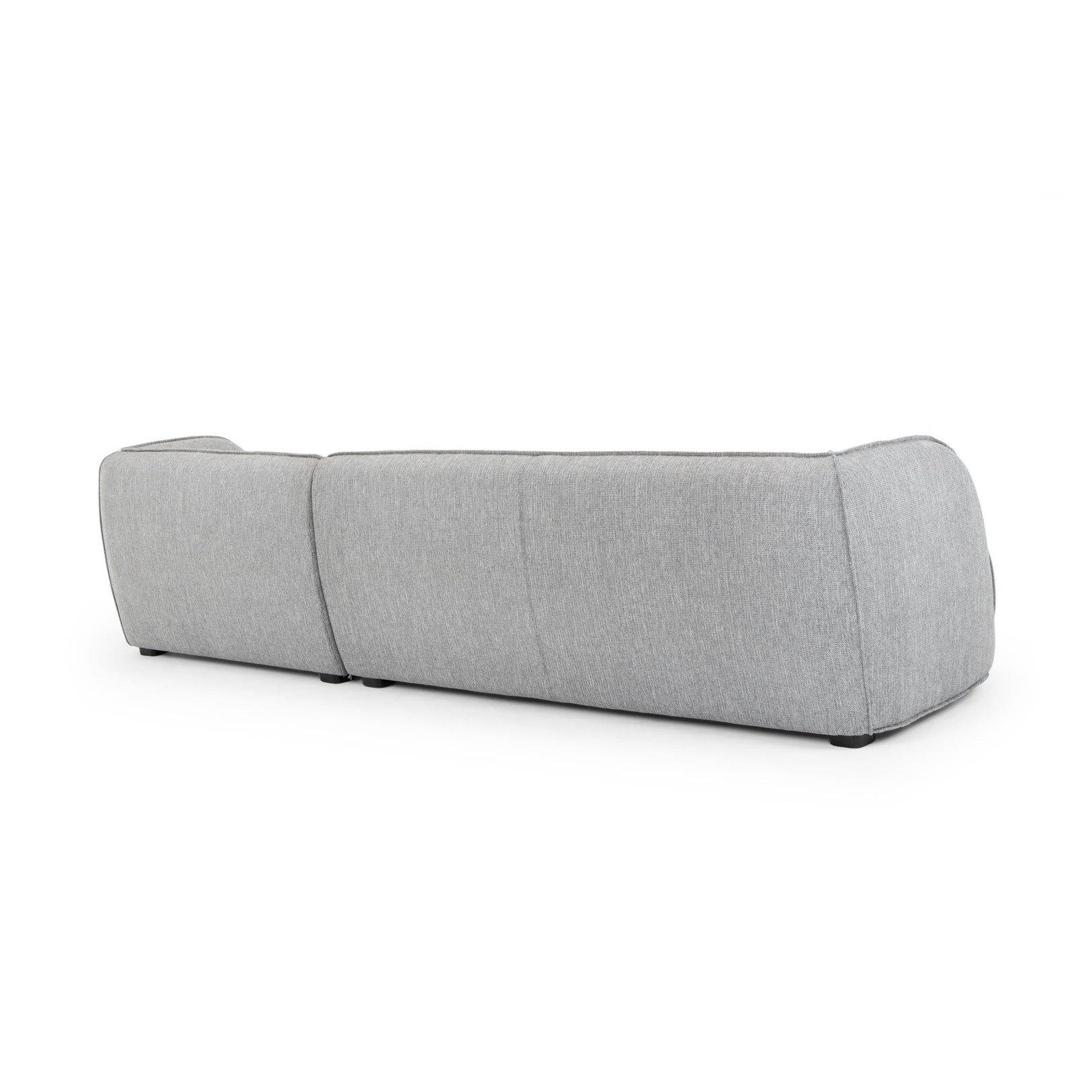 Troy 3 Seater Right Chaise Fabric Sofa - Graphite Grey