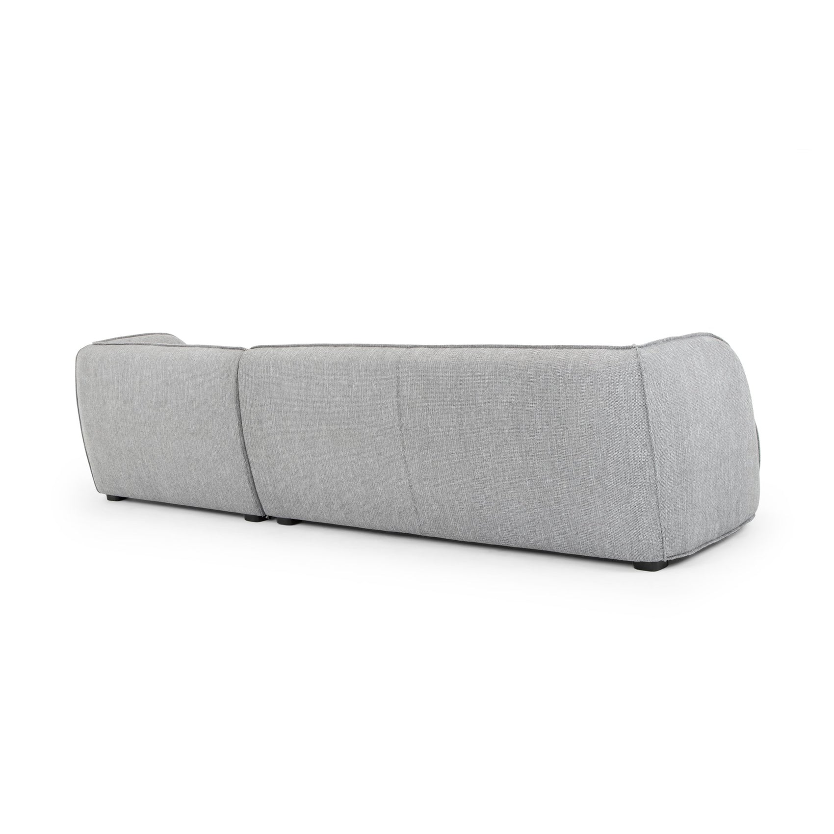 Troy 3 Seater Right Chaise Fabric Sofa - Graphite Grey