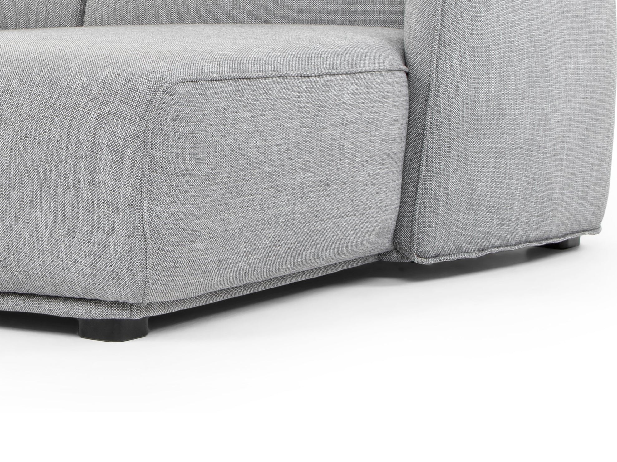 Troy 3 Seater Right Chaise Fabric Sofa - Graphite Grey